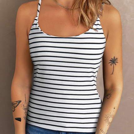 Striped Scoop Neck Cami