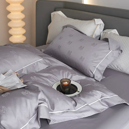 New 1000TC Egyptian Cotton Bedding Sets Luxury Jacquard Duvet Cover Flat sheet Pillowcase