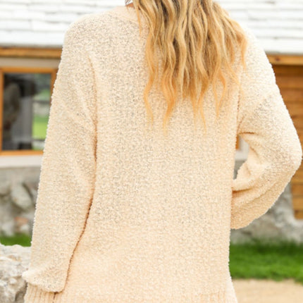 V-Neck Dropped Shoulder Sweater