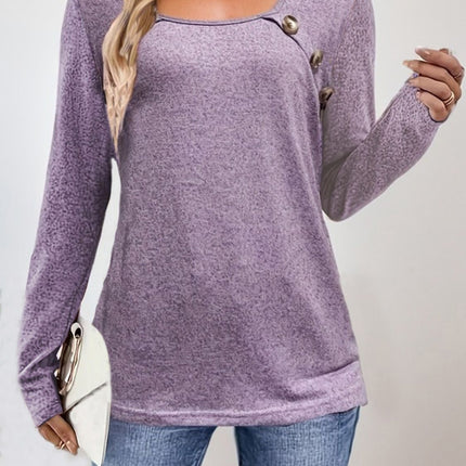 Square Neck Long Sleeve T-Shirt