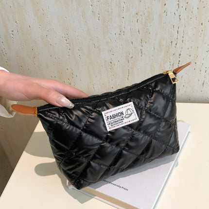 Solid Quilted Clutch with Zipper