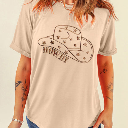 Hat Graphic Round Neck Short Sleeve T-Shirt - Vickie Lynn's
