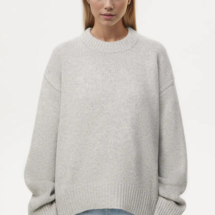 Basic Bae Round Neck Dropped Shoulder Sweater