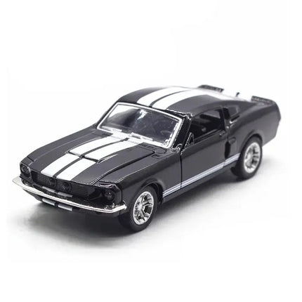 1:32 Alloy Diecast Mustang GT Classic Vintage Car Model Pull Back Car Miniature Vehicle Replica For Collection Gift for Kid