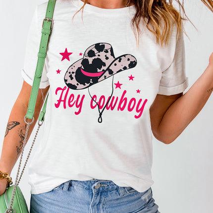 Graphic Round Neck Short Sleeve T-Shirt - Vickie Lynn's