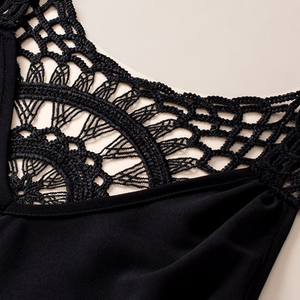 Openwork V-Neck Tank