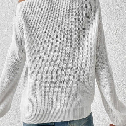 Honey Single Shoulder Long Sleeve Sweater