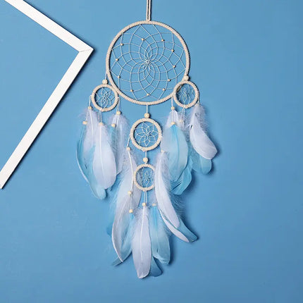 2023 New Dream catchers Retro 5 Ring Dream Catchers Home Decoration Indians Natural Stone Tree of Life Dreamcatcher Wall Hanging