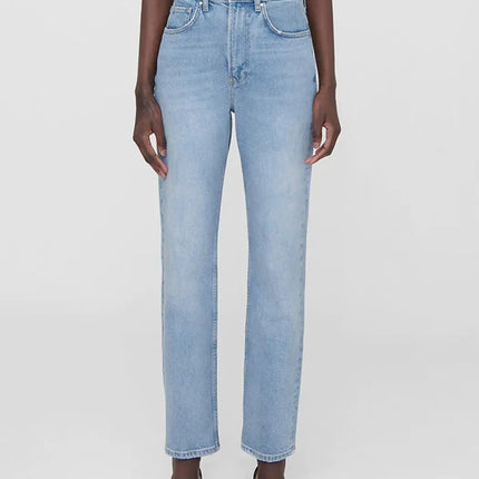 90s Classic Straight Leg Jeans Women Autumn Winter 2023 High Wasit Cotton Female Vintage Denim Pant Casual Trousers Streetwear