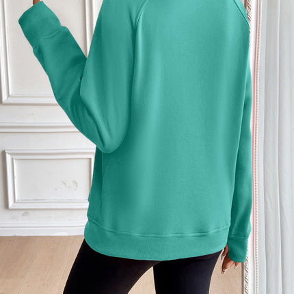 Ivy Lane Half Zip Raglan Sleeve Sweatshirt