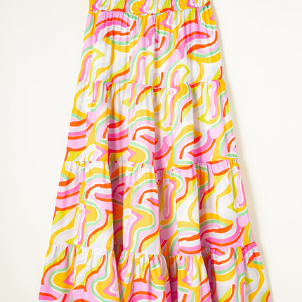 Printed Elastic Waist Skirt