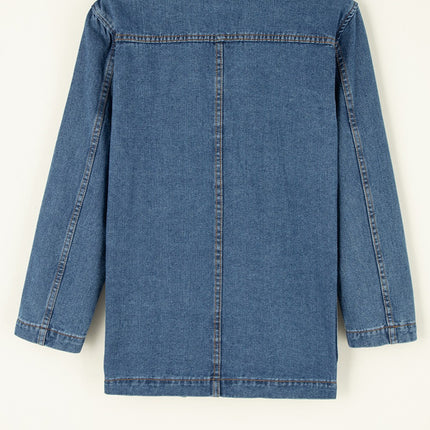 Pocketed Long Sleeve Denim Jacket