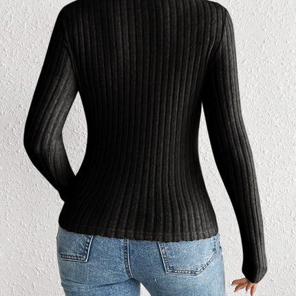 Ribbed Long Sleeve T-Shirt