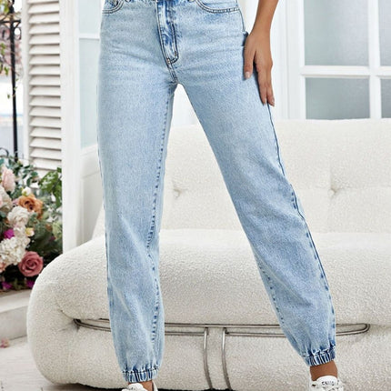 High Waist Jeans with Pockets