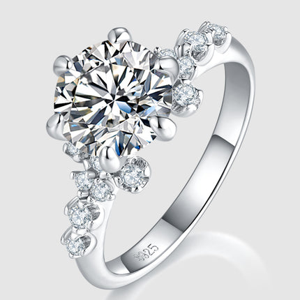 2 Carat Moissanite 925 Sterling Silver Ring