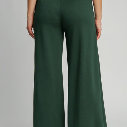 Umgee Full Size Drawstring Wide Leg Pants with Pockets