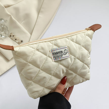 Solid Quilted Clutch with Zipper