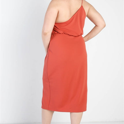 Gilli Full Size Slit One Shoulder Sleeveless Dress