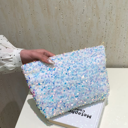 Sequin Clutch with Zipper