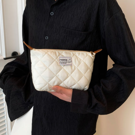 Solid Quilted Clutch with Zipper