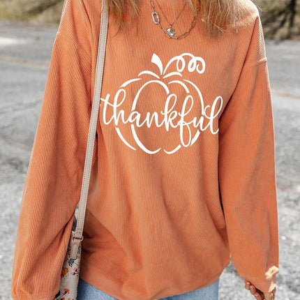 Graphic Round Neck Long Sleeve Sweatshirt