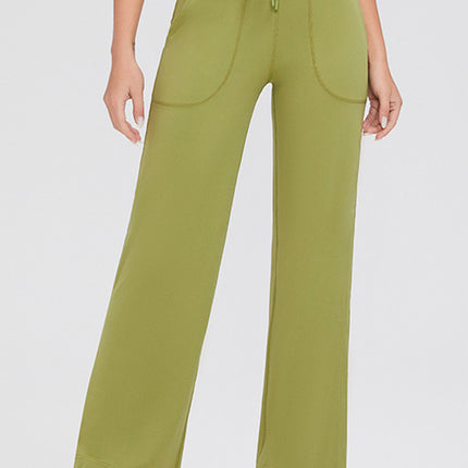 Basic Bae Full Size Drawstring High Waist Pants with Pockets