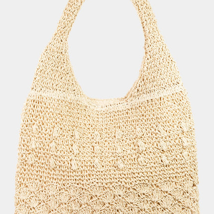 Fame Straw Braided Tote Bag