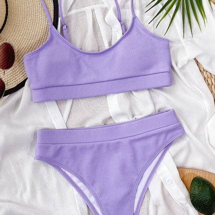 Scoop Neck Spaghetti Strap Two-Piece Swim Set