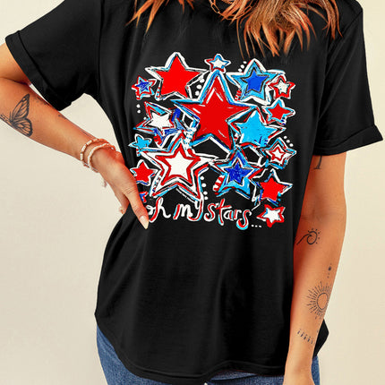 Graphic Round Neck Short Sleeve T-Shirt - Vickie Lynn's