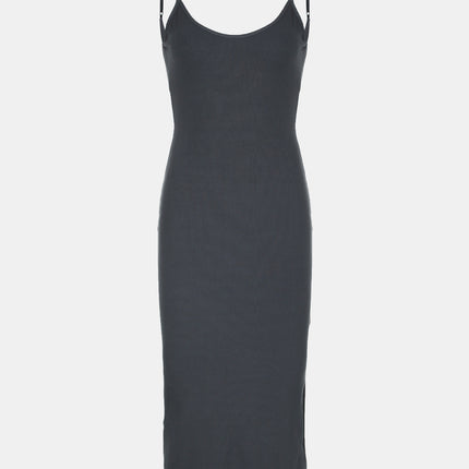 Slit Scoop Neck Cami Dress