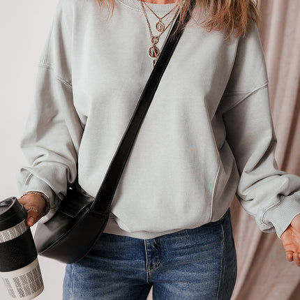 Round Neck Long Sleeve Sweatshirt