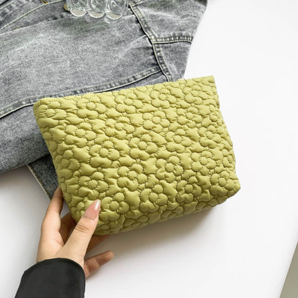 Flower Texture Polyester Clutch