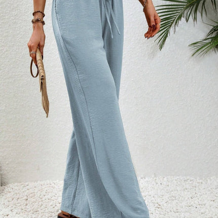 Wide Leg Drawstring Pants