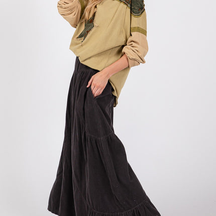 SAGE + FIG High Rise Corduroy Wide Leg Pants