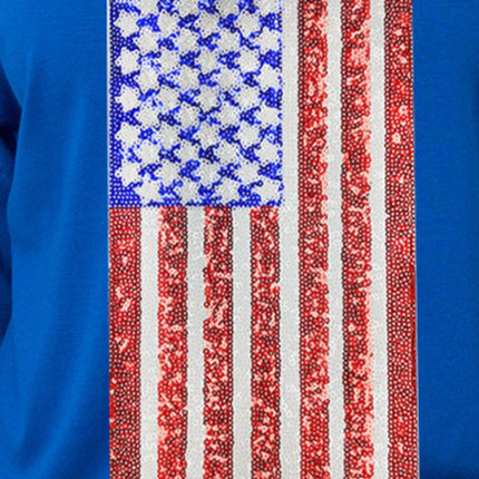 US Flag Round Neck Half Sleeve T-Shirt