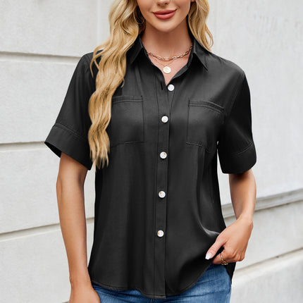 Collared Neck Short Sleeve Shirt