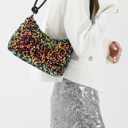 Sequin Double Strap Shoulder Bag