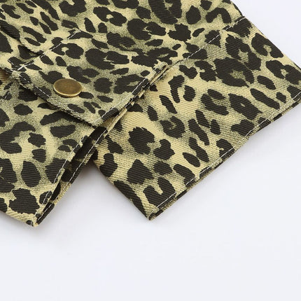 High-Low Leopard Snap Down Shacket