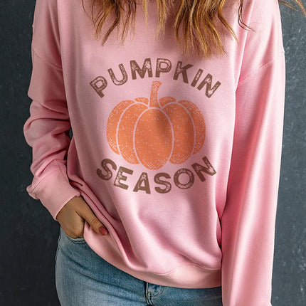 Graphic Round Neck Long Sleeve Sweatshirt