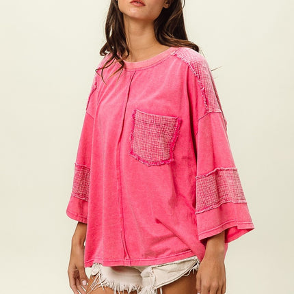 BiBi High-Low Washed T-Shirt