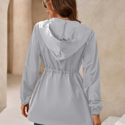 Outdoor Waterproof Long Sleeve Hooded Windbreaker