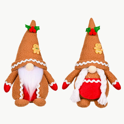 2-Pack Christmas Gingerbread Gnomes