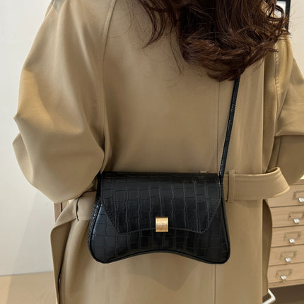 PU Leather Texture Crossbody Bag