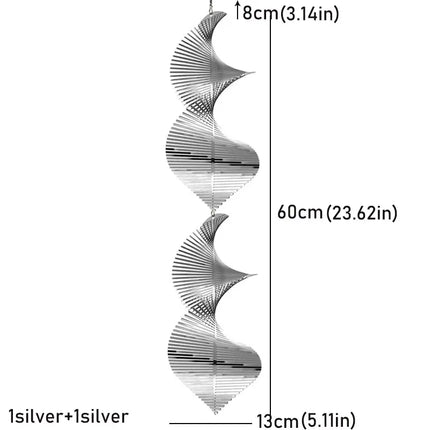 3D Rotating Wind Spinner Garden Decoration Outdoor Pendants Balcony Wind Chimes Hanging Decorations for the House Home Decor Set