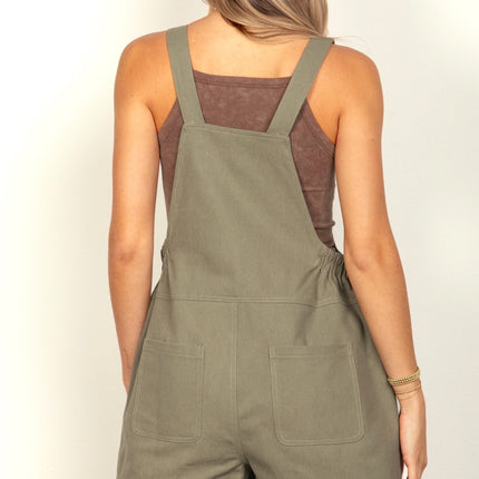 VERY J Adjustable Suspender Overalls with Pockets