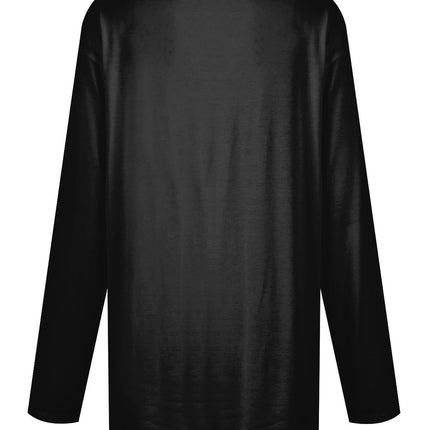 Full Size Pocketed Round Neck Long Sleeve T-Shirt