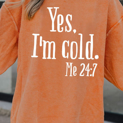 Letter Graphic Round Neck Long Sleeve Sweatshirt - Vickie Lynn's