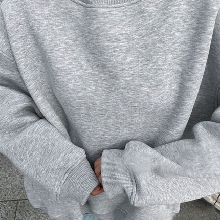 Oversize Round Neck Dropped Shoulder Sweatshirt