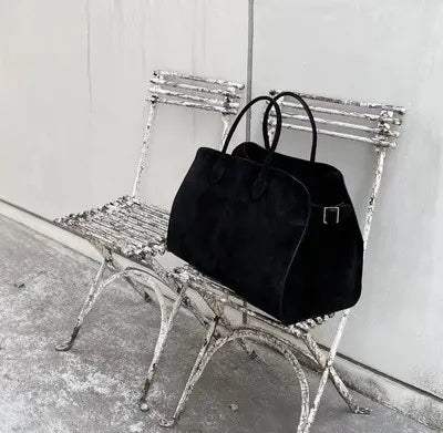 2023 Margaux15 Handbag Cowhide High-Capacity Commuter Bag the Suede Row lcu Soft