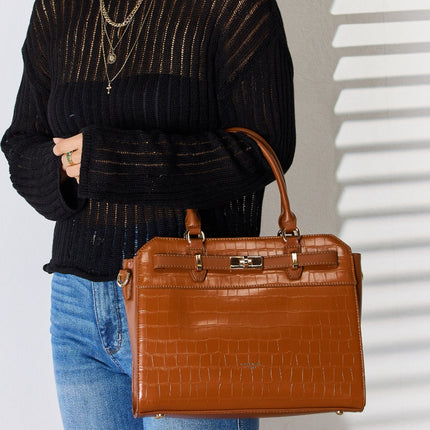 David Jones Texture PU Leather Handbag